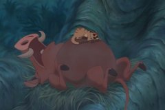 Timon and Pumbaa Sleeping